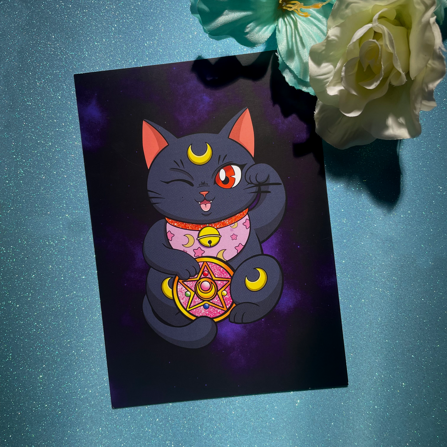 Maneki Neko Luna (A5 taideprintti)