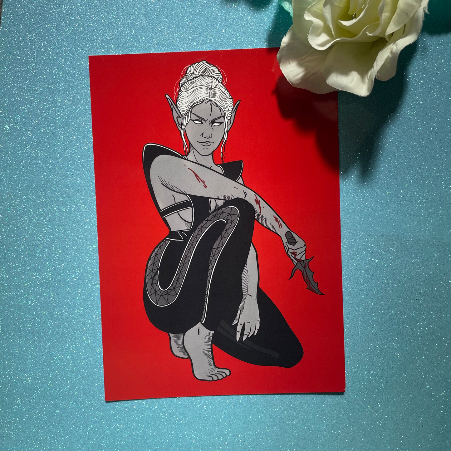 Red Minthara (A5 taideprintti)