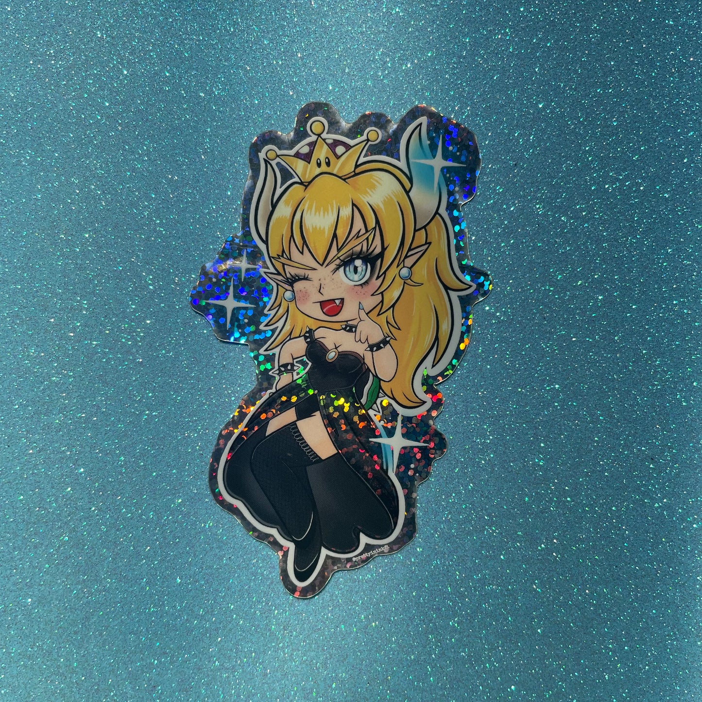 Bowsette (glittertarra)