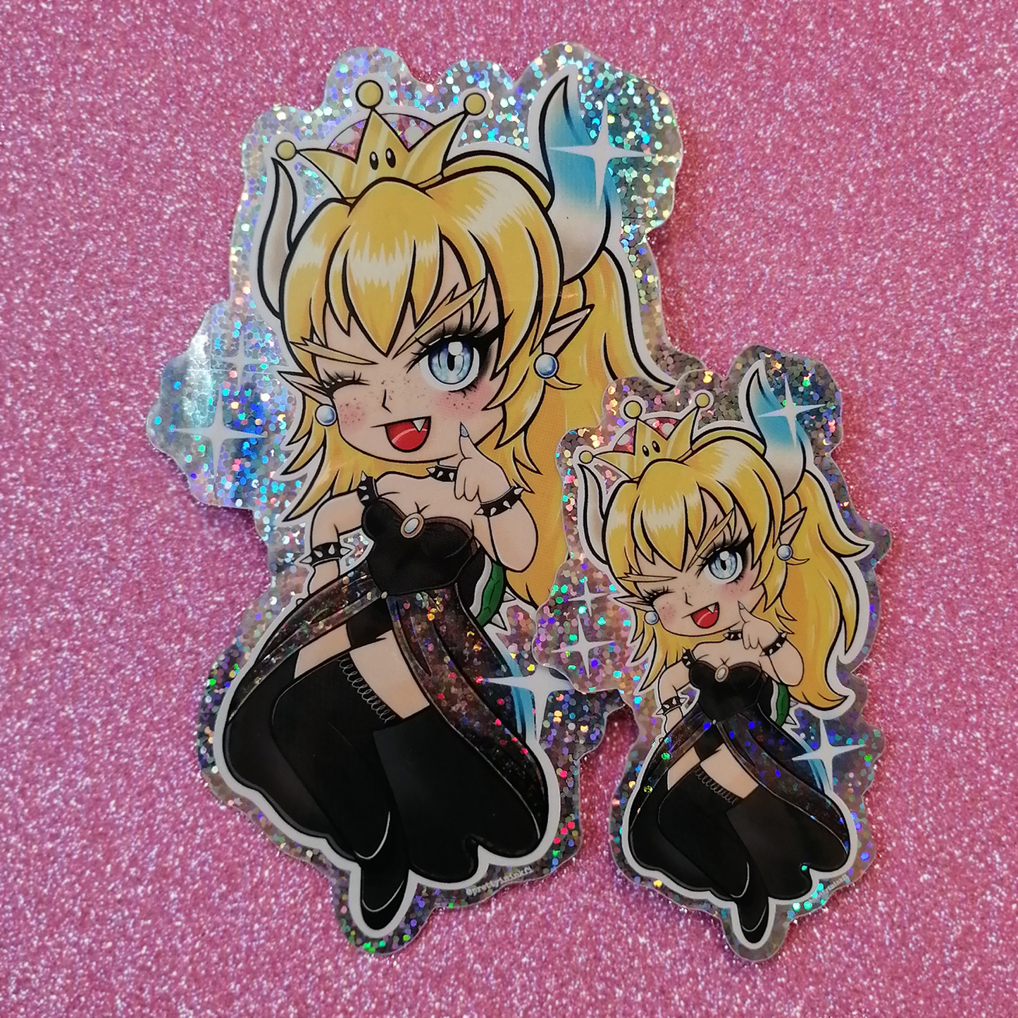 Bowsette (glittertarra)