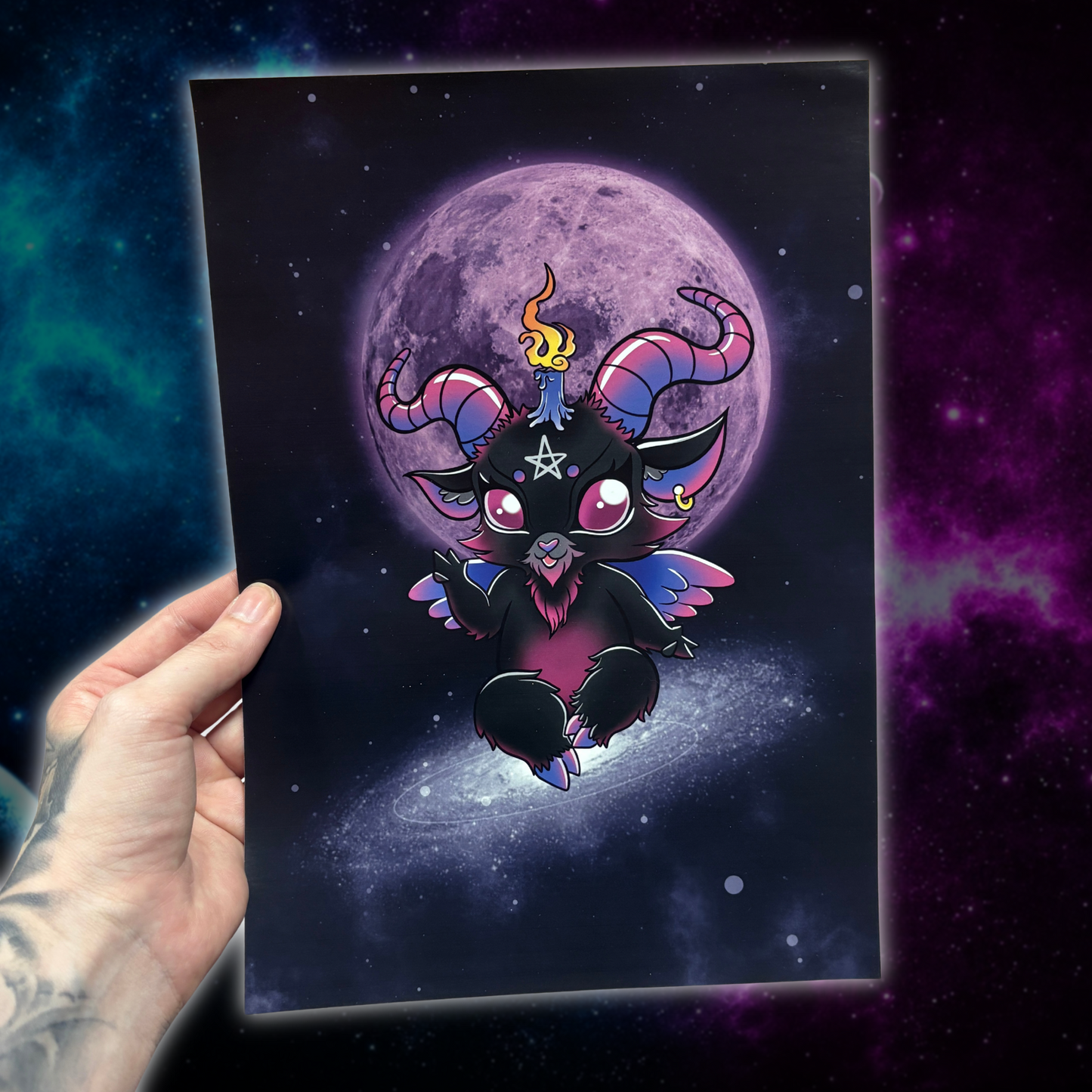 Kawaii Baphomet (taideprintti)