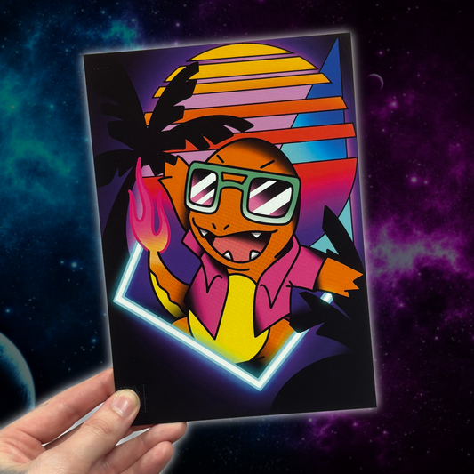 Neon Charmander (A5 Taideprintti)