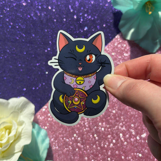 Maneki Neko Luna (glittertarra)