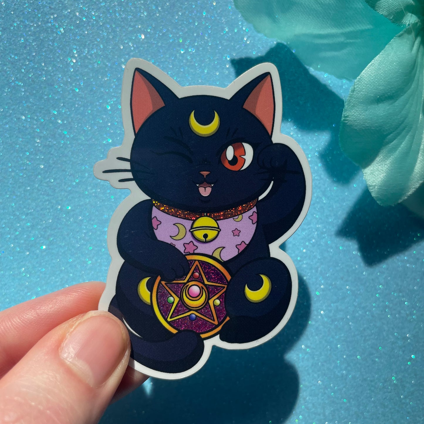 Maneki Neko Luna (glittertarra)