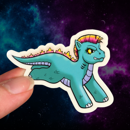 Kaiju Pony (läpinäkyvä tarra)