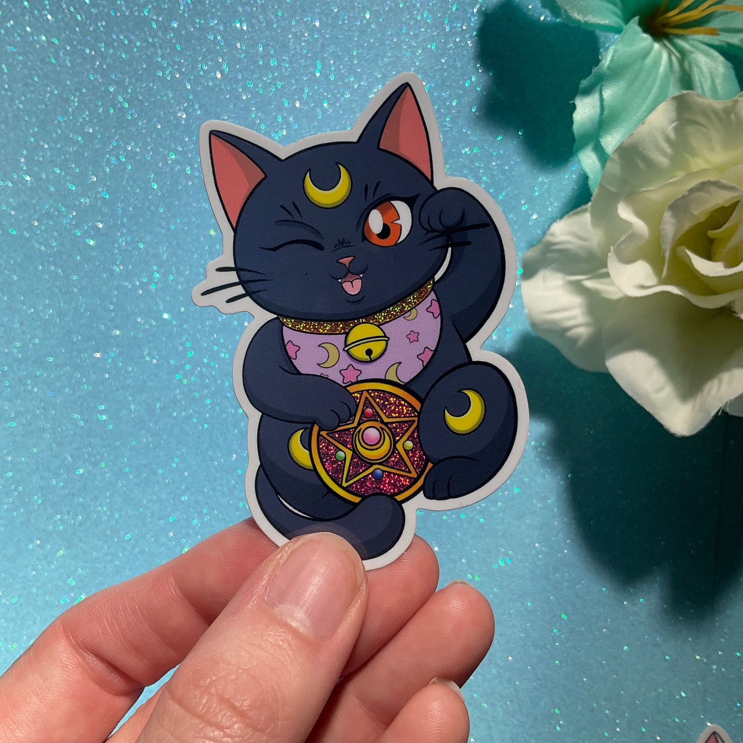 Maneki Neko Luna (glittertarra)