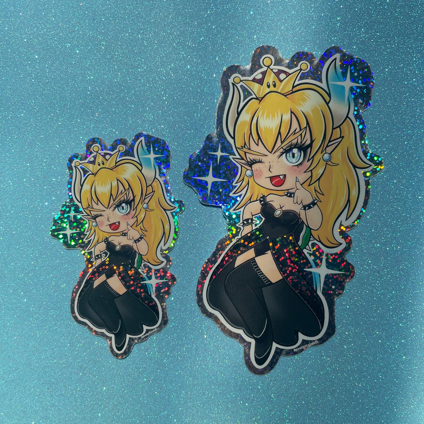 Bowsette (glittertarra)